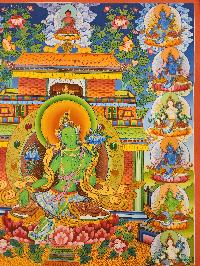 21 Tara Thangka, Buddhist Traditional Painting, [real Gold], Tibetan Style