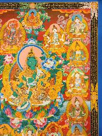 21 Tara Thangka, Buddhist Traditional Painting, [real Gold], Tibetan Style