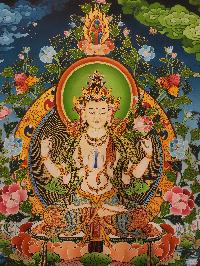 Chenrezig Thangka, Buddhist Traditional Painting, Tibetan Style