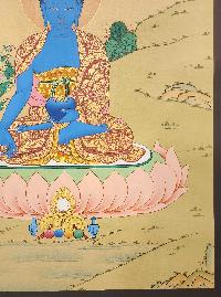 Medicine Buddha Thangka, Buddhist Traditional Painting, Tibetan Style Karma Gadri Art