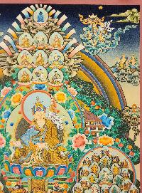 Padmasambhava Refuse Tree Thangka, [master Quality], Buddhist Traditional Painting, Tibetan Style, [real Gold]