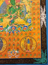 Green Tara Thangka, [master Quality], Buddhist Traditional Painting, Tibetan Style, [real Gold]