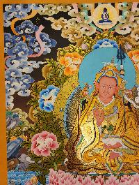 Padmasambhava Thangka, [master Quality], Buddhist Traditional Painting, Tibetan Style, [real Gold]