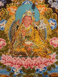 Padmasambhava Thangka, [master Quality], Buddhist Traditional Painting, Tibetan Style, [real Gold]