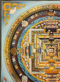 Kalachakra Mandala Thangka, [high Quality], Buddhist Traditional Painting, Tibetan Style, [real Gold]