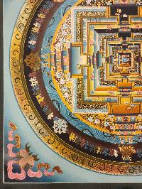 Kalachakra Mandala Thangka, [high Quality], Buddhist Traditional Painting, Tibetan Style, [real Gold]