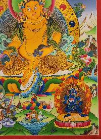 Five [pancha] Jambhala Thangka, [master Quality], Buddhist Traditional Painting, Tibetan Style, [real Gold]
