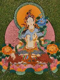 White Tara Thangka, Buddhist Traditional Painting, Tibetan Style