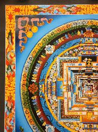 Kalachakra Mandala Thangka, [good Quality], Buddhist Traditional Painting, Tibetan Style, [real Gold]