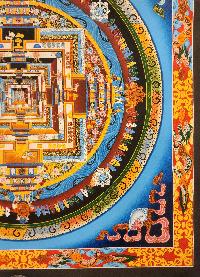 Kalachakra Mandala Thangka, [good Quality], Buddhist Traditional Painting, Tibetan Style, [real Gold]