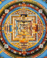 Kalachakra Mandala Thangka, [good Quality], Buddhist Traditional Painting, Tibetan Style, [real Gold]