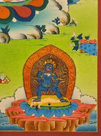 Five Jambhala Thangka, [master Quality], Buddhist Traditional Painting, Tibetan Style, [real Gold], [smoked Antique]
