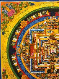 Kalachakra Mandala Thangka, [good Quality], Buddhist Traditional Painting, Tibetan Style