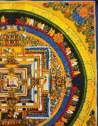 Kalachakra Mandala Thangka, [good Quality], Buddhist Traditional Painting, Tibetan Style