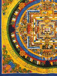 Kalachakra Mandala Thangka, [good Quality], Buddhist Traditional Painting, Tibetan Style