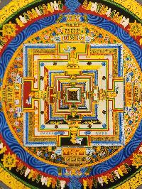 Kalachakra Mandala Thangka, [good Quality], Buddhist Traditional Painting, Tibetan Style