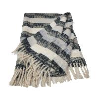 Stripe Acrylic Shawl, Efficiently Stylish In Dark And Bright Shades