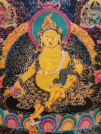 Five Jambhala Thangka, Buddhist Traditional Painting, Tibetan Style, [oiled Thangka]