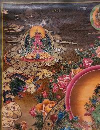 Green Tara Thangka, Buddhist Traditional Painting, Tibetan Style, Goddess Of Divine Grace, [real Gold], [oiled Thangka]