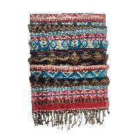 Dhaka Shawl, Multicolor Durable Acrylic Shawl With Various Patterns