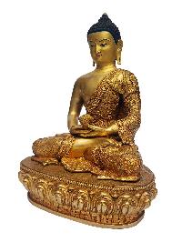 Amitabha Buddha, [master Quality], Buddhist Handmade Statue, [face Painted], [gold Plated], Fine Carving