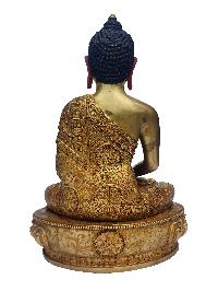 Amitabha Buddha, [master Quality], Buddhist Handmade Statue, [face Painted], [gold Plated], Fine Carving