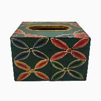 Wooden Serviette [napkin] Holder, [painted], Dark Green