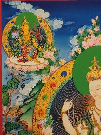 Chenrezig Thangka, Buddhist Traditional Painting, Tibetan Style, [real Gold]