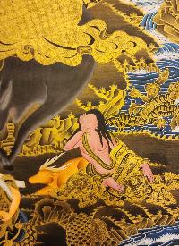 Milarepa Thangka, Buddhist Traditional Painting, Tibetan Style, [real Gold]