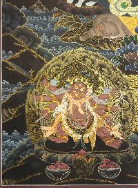 Sahasrabhuja Avalokitesvara Thangka, Buddhist Traditional Painting, Tibetan Style, [real Gold]