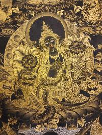 Green Tara Thangka, Buddhist Traditional Painting, Tibetan Style, [real Gold]