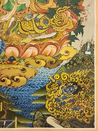 Green Tara, Buddhist Handmade Thangka Painting, [real Gold], Three Goddess Of Divine Grace