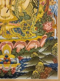 Chenrezig - Avalokitesvara, [master Quality] Buddhist Handmade Thangka Painting, [real Gold]