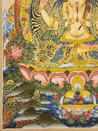 Chenrezig - Avalokitesvara, [master Quality] Buddhist Handmade Thangka Painting, [real Gold]