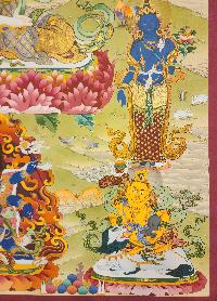 Chenrezig, [master Quality] Buddhist Handmade Thangka Painting, Tibetan Style, [real Gold], [rare Find]