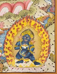 Pancha Jambhala, [master Quality] Buddhist Handmade Thangka Painting, Tibetan Style, [real Gold]