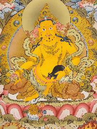 Pancha Jambhala, [master Quality] Buddhist Handmade Thangka Painting, Tibetan Style, [real Gold]
