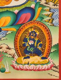 Pancha Jambhala, Buddhist Handmade Thangka Painting, Tibetan Style, [real Gold]