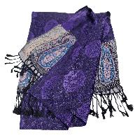 Jamawar Shawl, Nepali Acrylic Shawl, Color [blue]