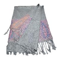 Jamawar Shawl, Nepali Acrylic Shawl, Color [gray]