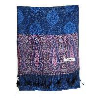 Jamawar Shawl, Nepali Acrylic Shawl, Color [blue]