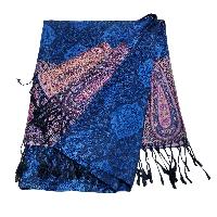 Jamawar Shawl, Nepali Acrylic Shawl, Color [blue]