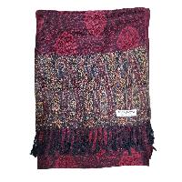 Jamawar Shawl, Nepali Acrylic Shawl, Color [dark Red]