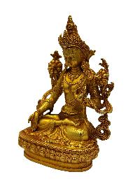 White Tara, Buddhist Miniature Statue, [full Gold Plated]