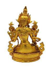 White Tara, Buddhist Miniature Statue, [full Gold Plated]