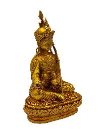 Padmasambhava, Buddhist Miniature Statue, [full Gold Plated]