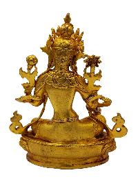 Green Tara, Buddhist Miniature Statue, [full Gold Plated]