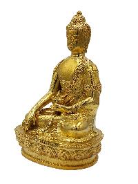 Shakyamuni Buddha, Buddhist Miniature Statue, [full Gold Plated]