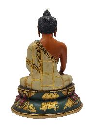 Shakyamuni Buddha, Buddhist Miniature Statue, [gold Plated], [traditional Color Finishing]