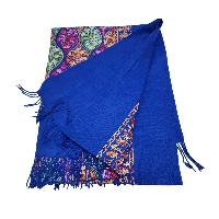 Desigener Shawl, Thick Nepali Shawl, With Heavy Embroidery, Color [blue]
